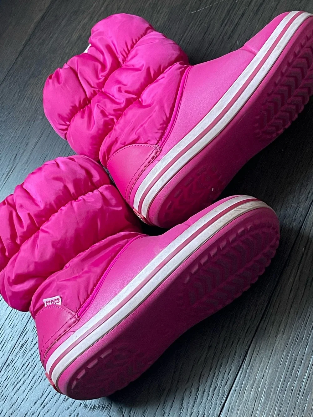 CROCS Kids Pink rain/ snow boots